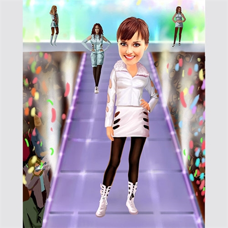 Fashion Show Caricature from Photo - myDaVinci